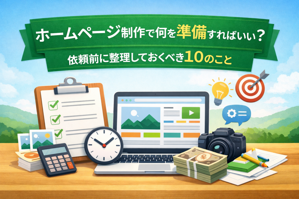 ホームページ制作で何を準備すればいい？依頼前に整理しておくべき10のこと