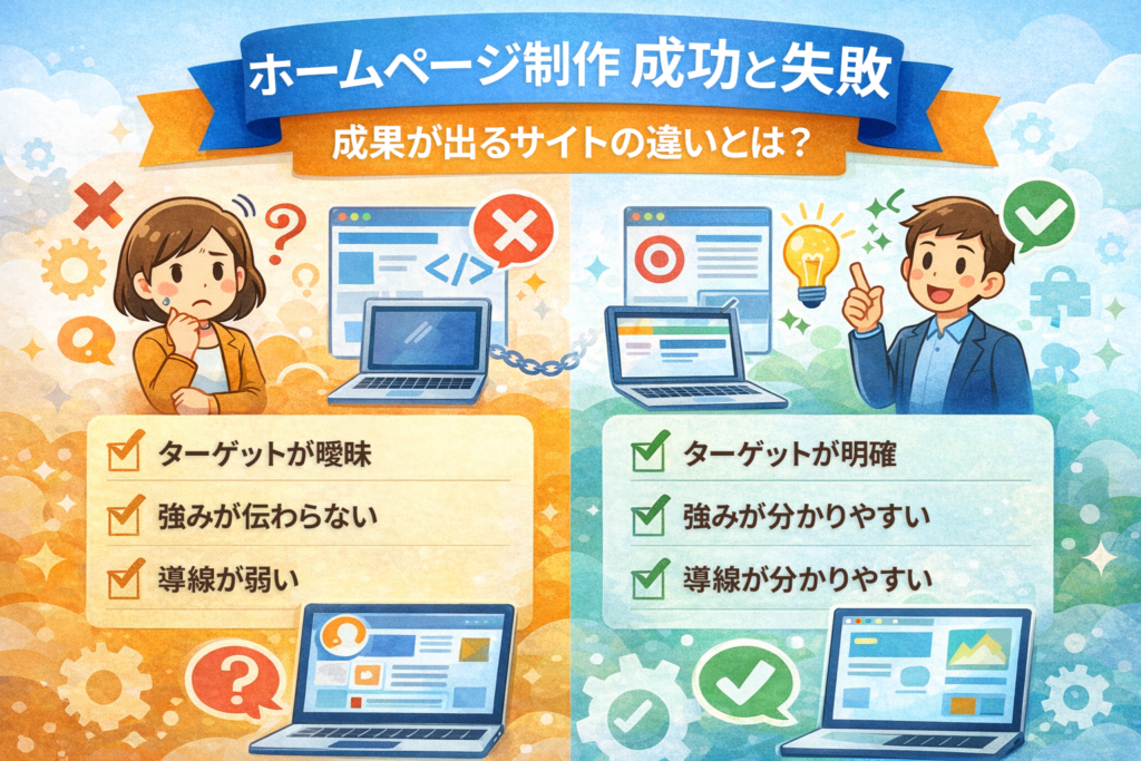 ホームページ制作で失敗しないための成功事例とよくある失敗例